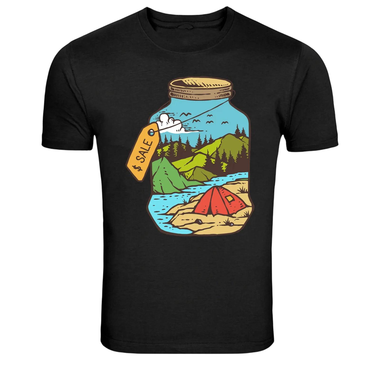 Adventure Jar Camping Nature Landscape Travel T-Shirt XL