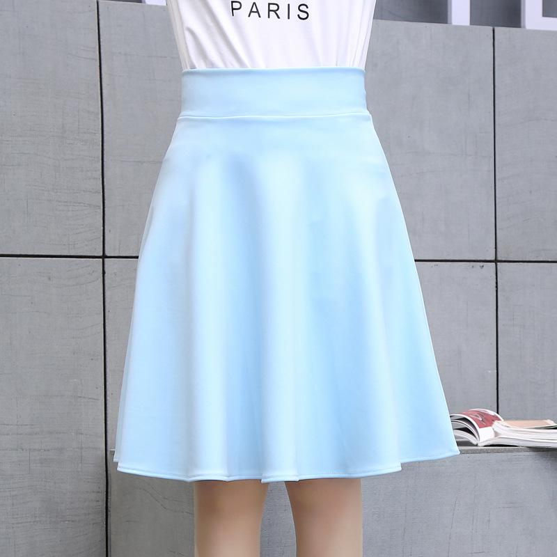 High Waist A-line Midi Skirt – Elastic, Slimming, Versatile, and Perfect for Dance & Sailor Styles