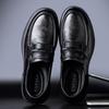 Autumn New Men's Business Dress Leather Shoes One Pedal Loafers First Layer Cowhide Fashion Trend Wedding Derby Shoes