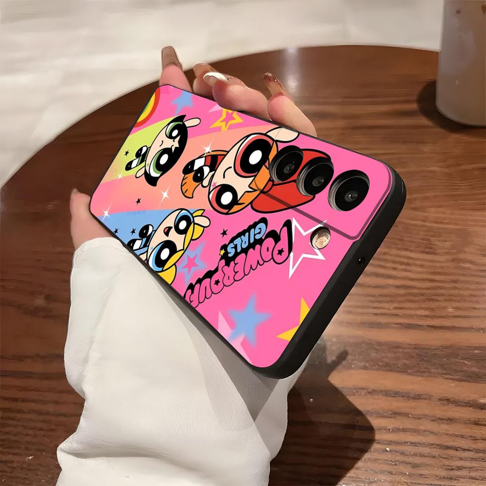 P-Powerpuffs G-Girls Phone Case For Samsung S26 S25 S24 FE S23 S22 S21 Plus S20 Ultra Note20Ultra Black Soft Shell