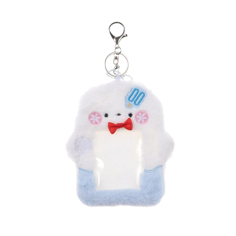 Fashion Cartoon Photocard Case Snowman/Bunny/Chicken Multifunctional Card Case Bag Keychain Cute Cards Sleeve Students