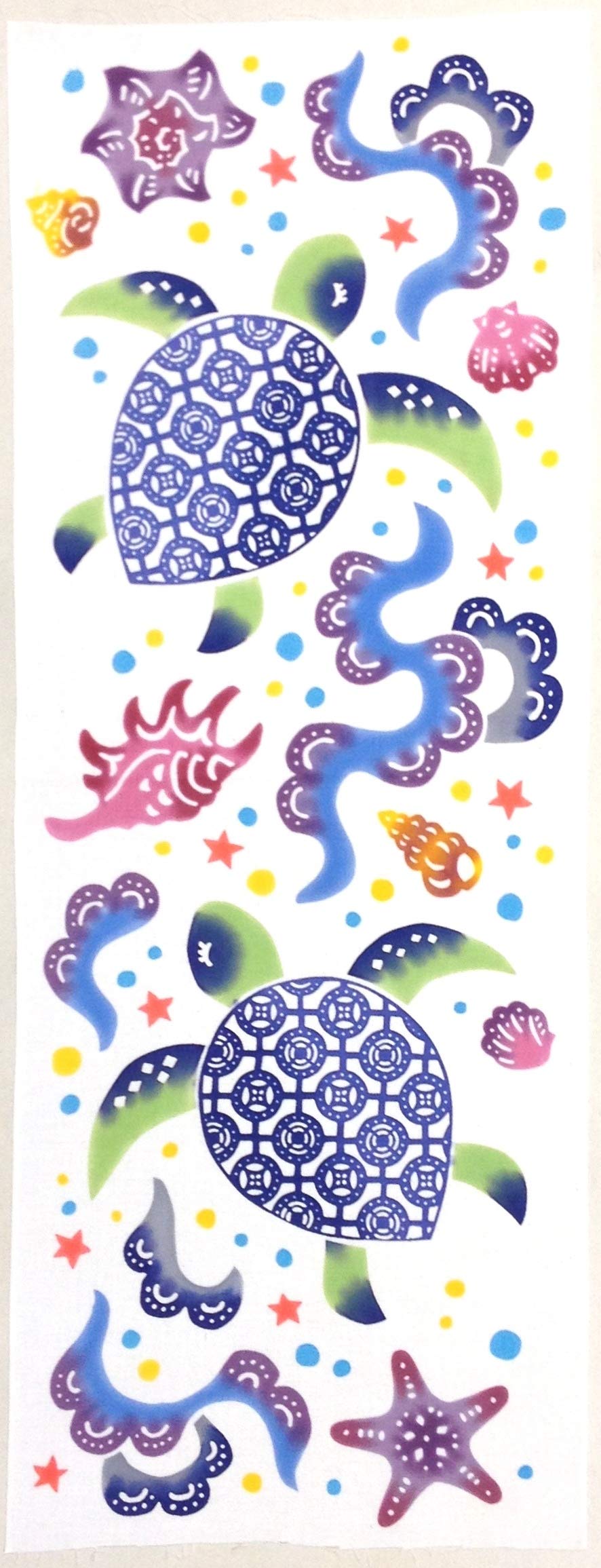 

Yagisei Chusen Tenugui Bingata Artist Series Okinawa Colorful Made in Japan [yYAGISEI] (hand towel) Sleeping Turtle