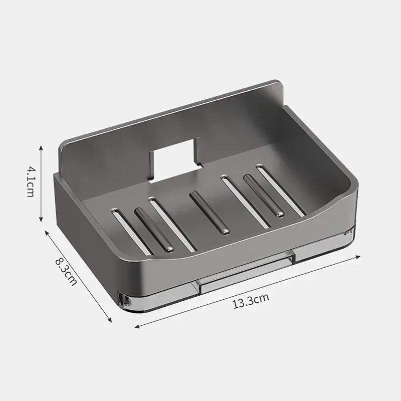 Suport pentru săpun de baie, cu perforare liberă, montat pe perete, suport pentru burete pentru săpun, organizator, săpună cu drenaj dublu, accesorii pentru baie