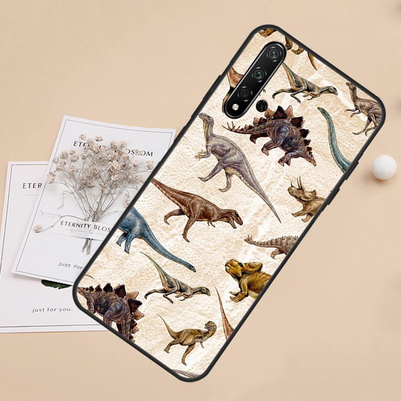 Dinosaur Pattern For Huawei Nova 8i 7i 11i 12i 12s 9 10 SE Y60 Y61 Y70 Y72 Y73 Y90 Y91 P20 P40 P30 Lite Case