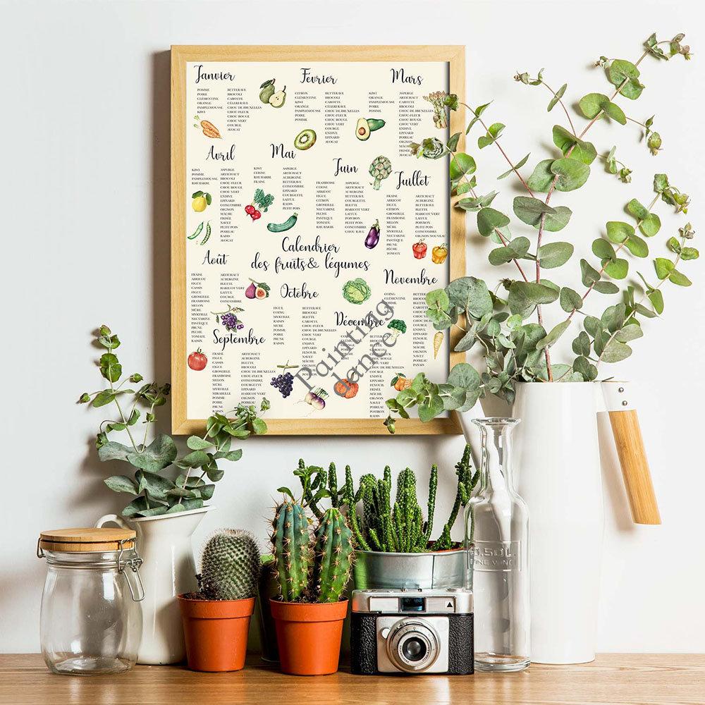 Sezónní ovoce a zelenina Plakáty a obrazy Malba na plátně Botanická moderní nástěnné obrazy do kuchyně Pokoj Home Decor