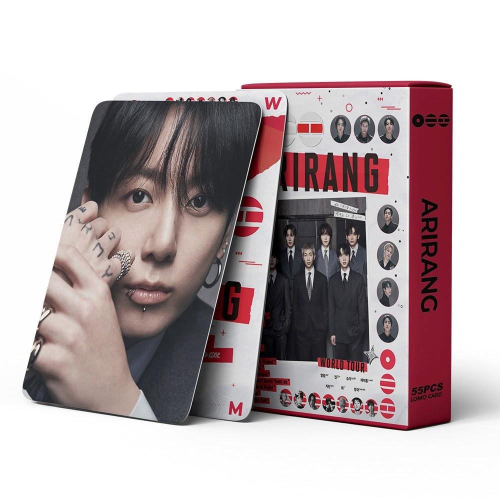 55pcs BTS Photocards Set Arirang World Tour Edition, Kpop Lomo Cards Album Photo Postcards Merchandise, Collectible Fan Gift for ARMY
