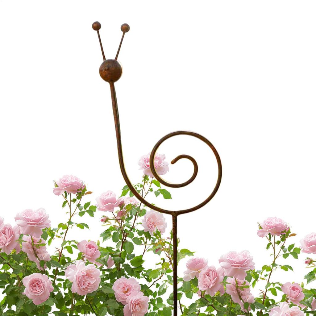 Metal Snail Plant Support Stakes Snail Shape Flower Climbing Sticks Retro Iron Garden Decoration Bracket For Vine Rose