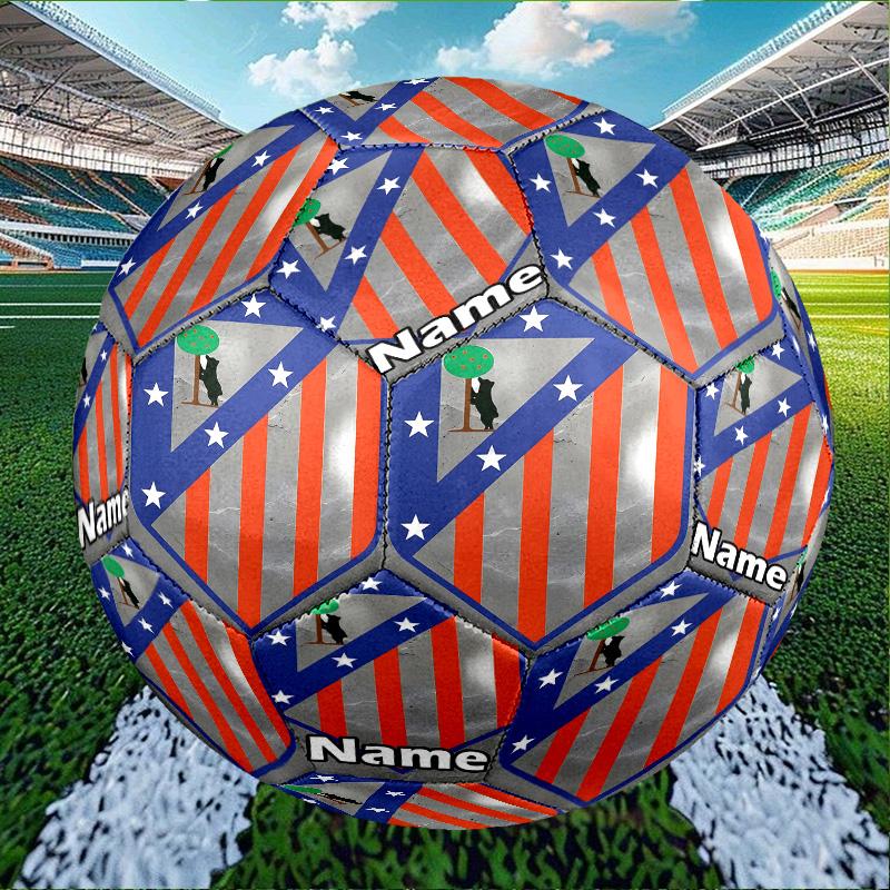 Custom Name Personalized Football team-A Print Size 5 Soccer Ball Training & Match Football, for Team, Kicking, Gift for Football Enthusiasts