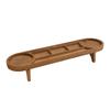 Multi-Compartment Wooden Desk Organizer Brown Desktop Phone Holder  Home Desktop