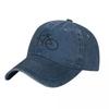 Bike Silhouette Washed Baseball Cap Trucker Hat Summer Men Women Casual Snapback Cap Outdoor Fishing