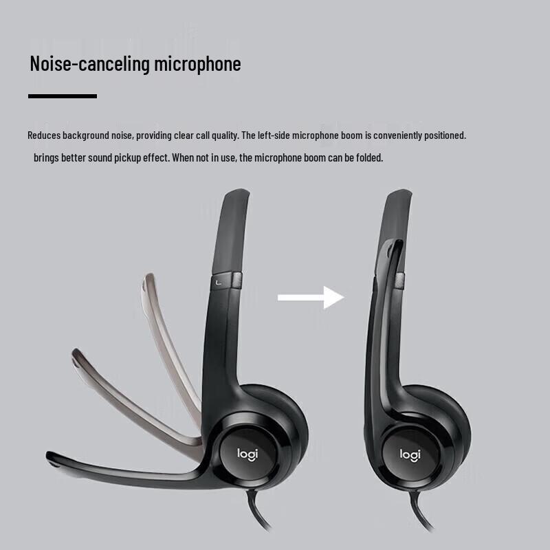 Logitech H390 USB Stereo Noise-Cancelling Headset (CN Version)