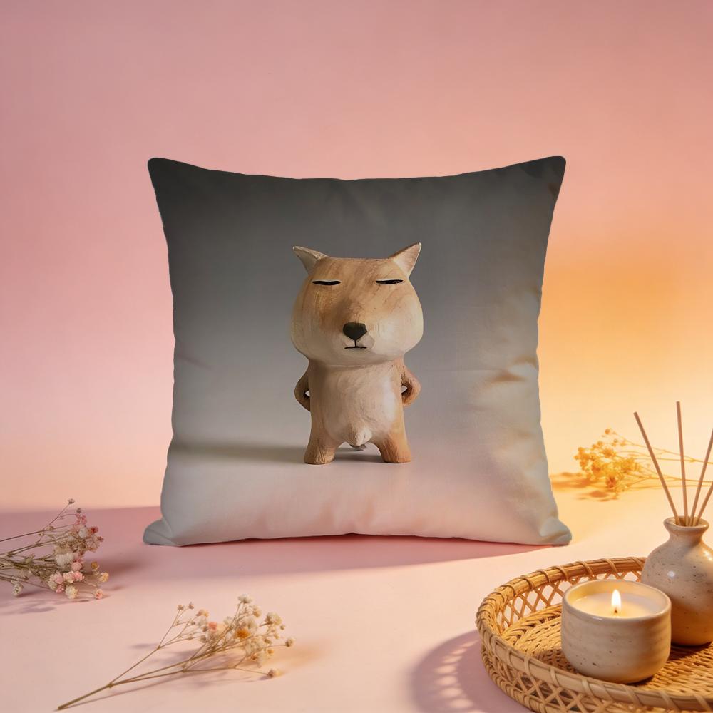 Cute Wild Tibetan Fox Art Cushion Cover Comfortable Durable Pillow Cover MultiScene for Home Office Car Sofa