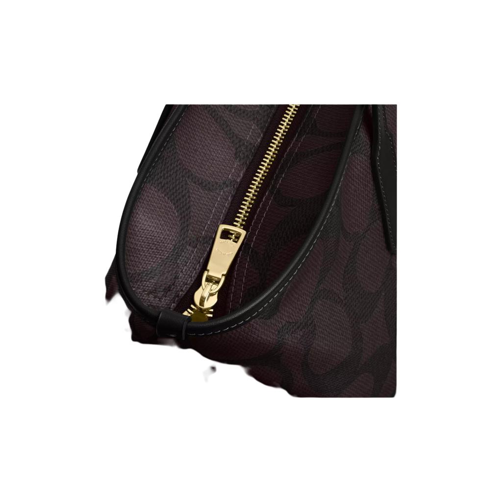 Coach City 36 Gold Logo Marke Print Maxi Signature Canvas Tragetasche Damen Tragetasche Walnuss CCD66-IMXAQ