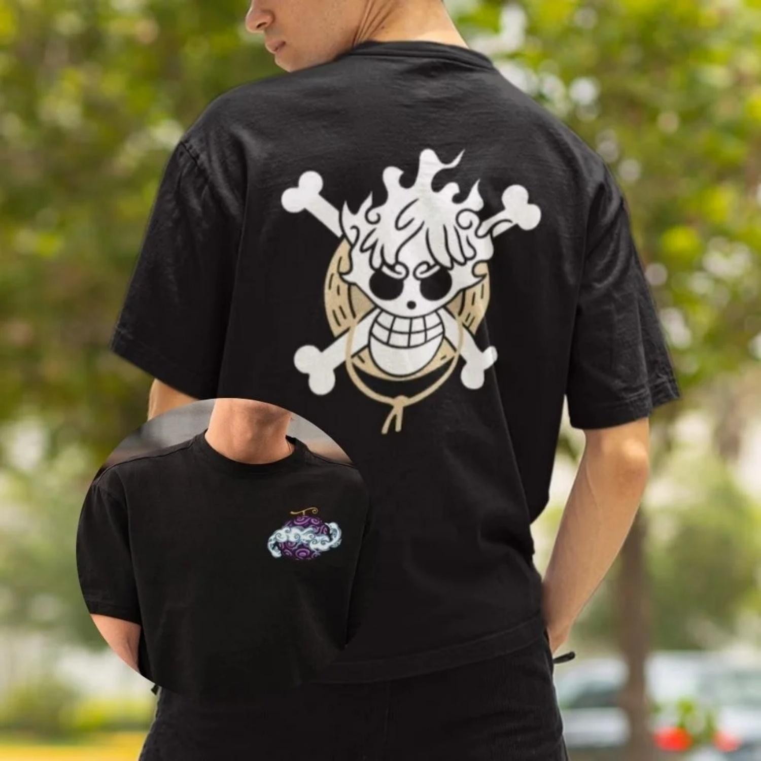 

2026 New Fashion One Piece Men s and Women s Casual T-shirt Short Sleeves Shanks Japanese Anime Niche Soft Parent-child Clothes S чёрный