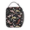 Koi-Fische und Kirschblüten Thermisch isolierte Lunchtasche für Reisen Tragbare Lebensmittelbehälter-Taschen Kühler Thermische Lunchbox