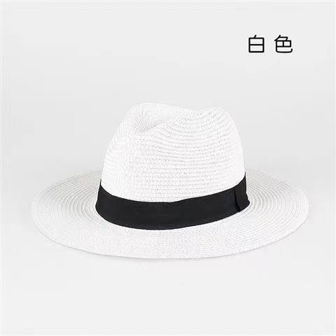 Straw Hat Summer Foldable Sunscreen Hat Beach Hat Big Eave Hat Panama Top Hat Sun Hat Trendy Brand New Straw Weaving
