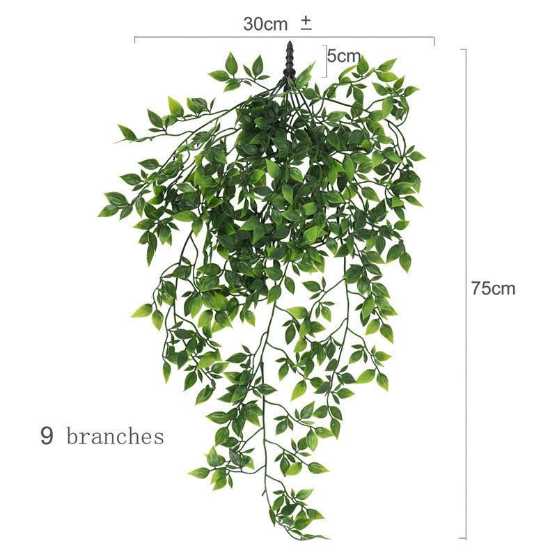 Artificial String of Pearls Vine: Cross-Border Hanging Green Plant for Home and Living Room Décor
