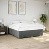 Maison Exclusive - Sommier à lattes de lit avec matelas Gris foncé 180x200cm Tissu
