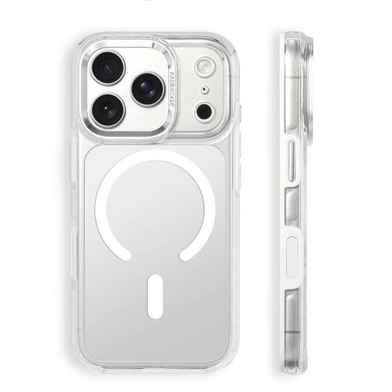 

Original Clear Magnetic Case For iPhone 17 Air 17 16 17Pro Max Alloy Lens For Magsafe Wireless Charging With Touch Camera Button For iphone 17