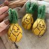 Eco-Friendly Felt Green Vegetable Keychain Adorable Lightweight Bag Pendant Schoolbag Ornament for Students Daily Use