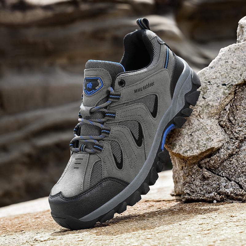 

Men s Outdoor Sports Casual Shoes, Large-sized Hiking Shoes, Breathable Thick-soled, Wear-resistant and Anti-slip Outdoor Shoes 47 серый