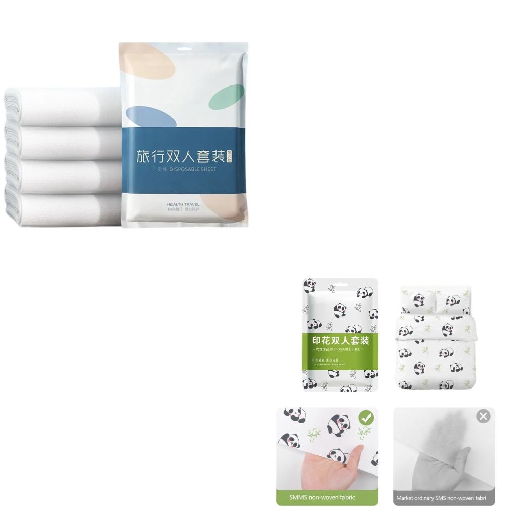 Disposable Quilts Cover Bed Sheet Set for Overnight Guests or Emergency Bedding