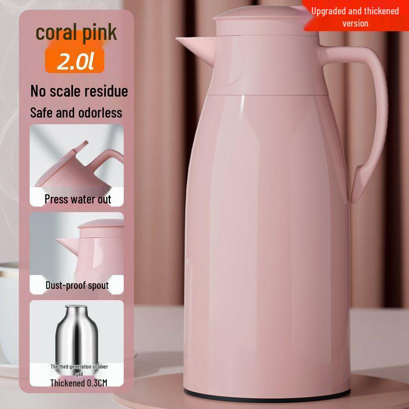 

Large-Capacity Glass Liner Thermos Kettle: Perfect for Home & Dorm Use, Keeps Water Warm. 999ml (Glass Liner + Dust-proof Spout)