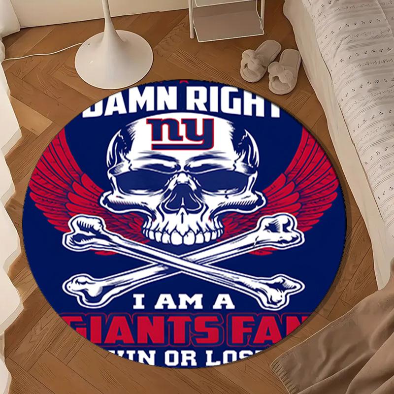 New York Giants Helmet Round mat, Anti-slip Circle Carpet Chair rug For livingroom,Bedroom, doormat home decor Gift Christmas Gifts