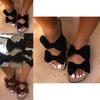 Stylish Women Ladies Slip On Peep Toe Bow Sliders Flatform Platform Sandals Shoes