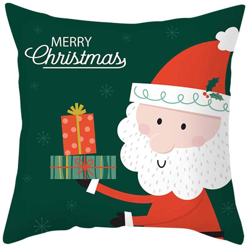 Față de pernă de Crăciun Sofă Dormitor Cameră Anul Nou Decor Acasă Vesel Sărbătoare Cadou 45x45 cm