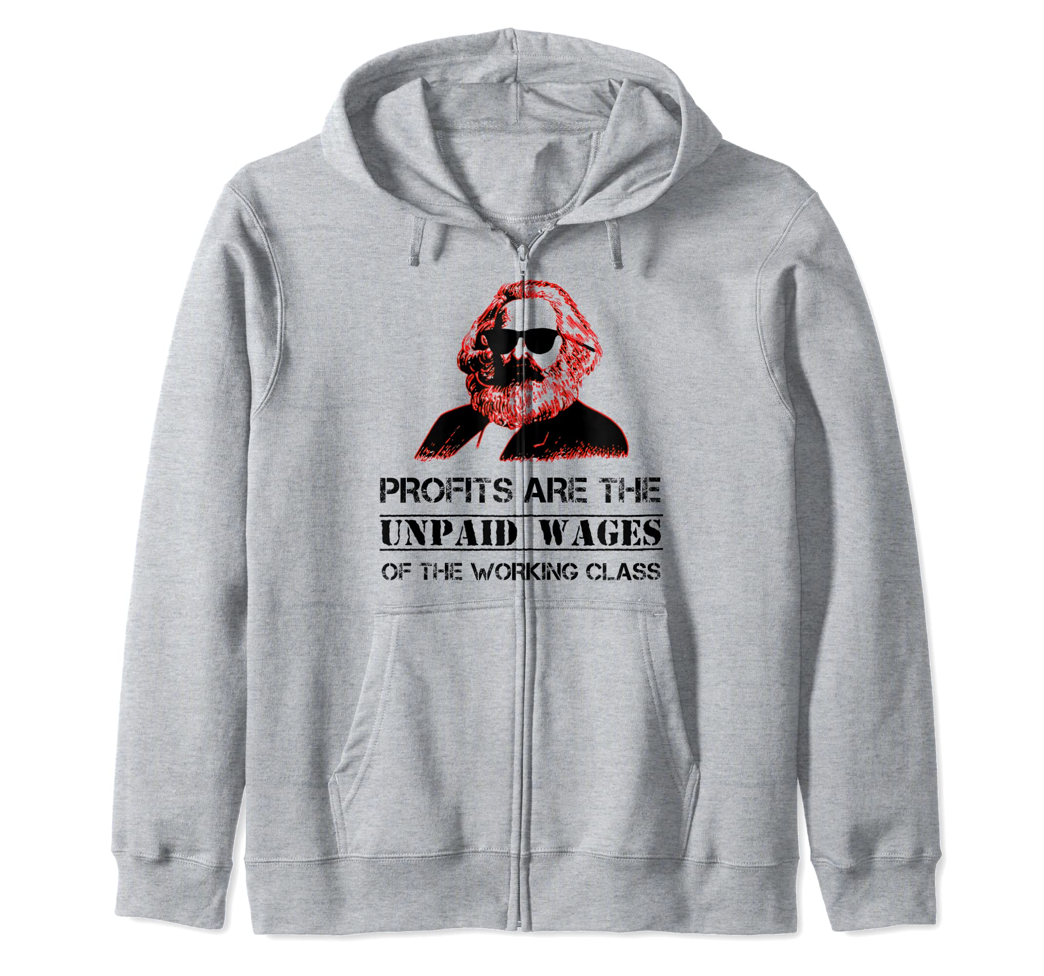 

Funny Communist Socialist Karl Marx Quote Kapital Zip Hoodie Das Worker серый