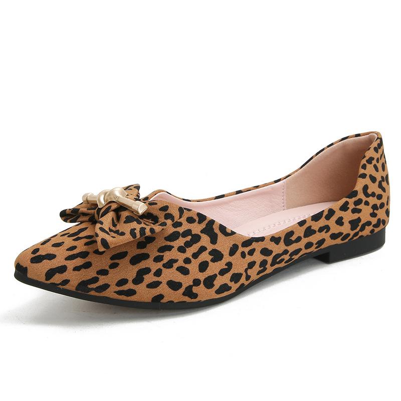 

Модная металлическая отделка леопардовые балетки женские с мелким вырезом и бантом туфли на плоской подошве женские лоферы на мягкой подошве леопардовые мокасины большой размер 43 34 коричневый