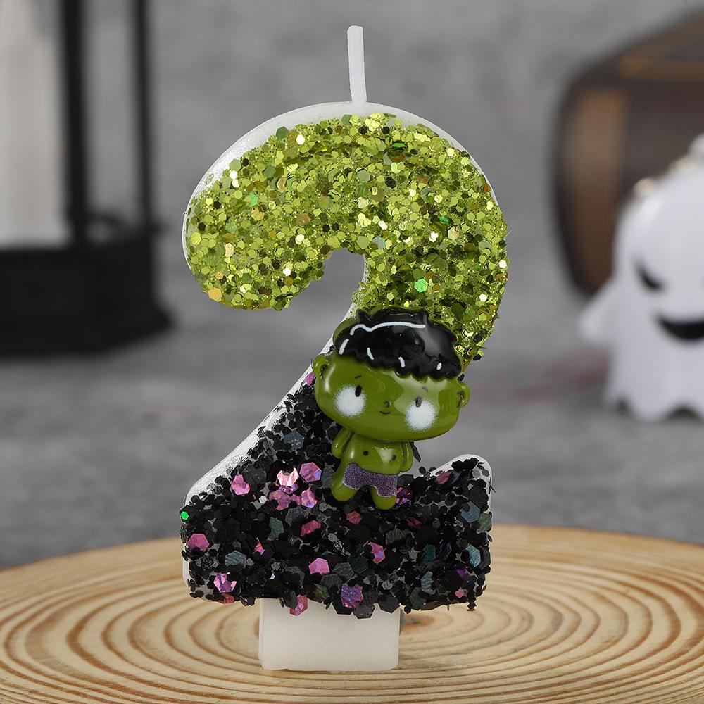 Hulk-Themed Birthday Number Candles - Cute, Funny Party Decorations