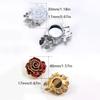 1PC Accessories Wedding Button Decoration Gift Jewelry Electroplating Rose Shape Rhinestone Cufflinks Exquisite 30/40x17mm