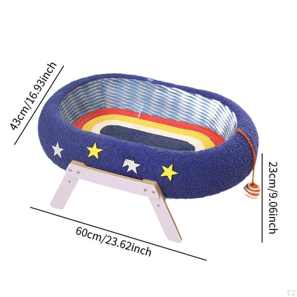 Cats Scratch Pad Bowl, Cat Bed with Scratcher Ball, Scratching Board for Chasing Play Exercise