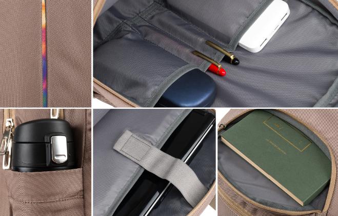 PTN 24400-6928 Beżowy Plecak na Laptop