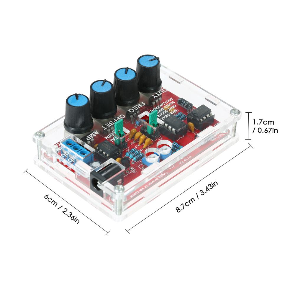 ICL8038 High Precision Generator DIY Kit Sine Triangle Square Sawtooth Output 5Hz 400kHz Adjustable Frequency Amplitude