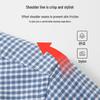 ROMON Men's Plaid Long-Sleeve Cotton Shirt