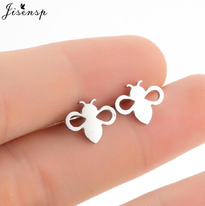 Multiple Mini Stainless Steel Bird Jewelry Earrings  Trend For Women Girls Cute Crane Parrot Bee Hummingbird Studs oorbellen