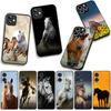 Hülle Wildes Pferd Schwarz Cool für Samsung Galaxy A25 A37 A57 A12 A14 A31 A41 A50 A51 A70 A71 A72 A21S A04 M15 Note 20 9 8 10 Hülle