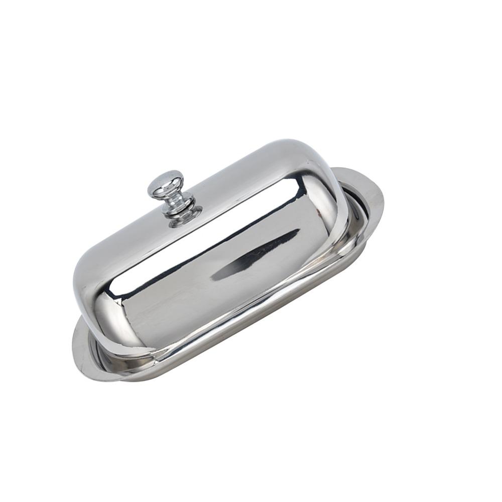 304 Stainless Steel Cheese Box Container With Lid Butter Keeper Holder Restaurant Use