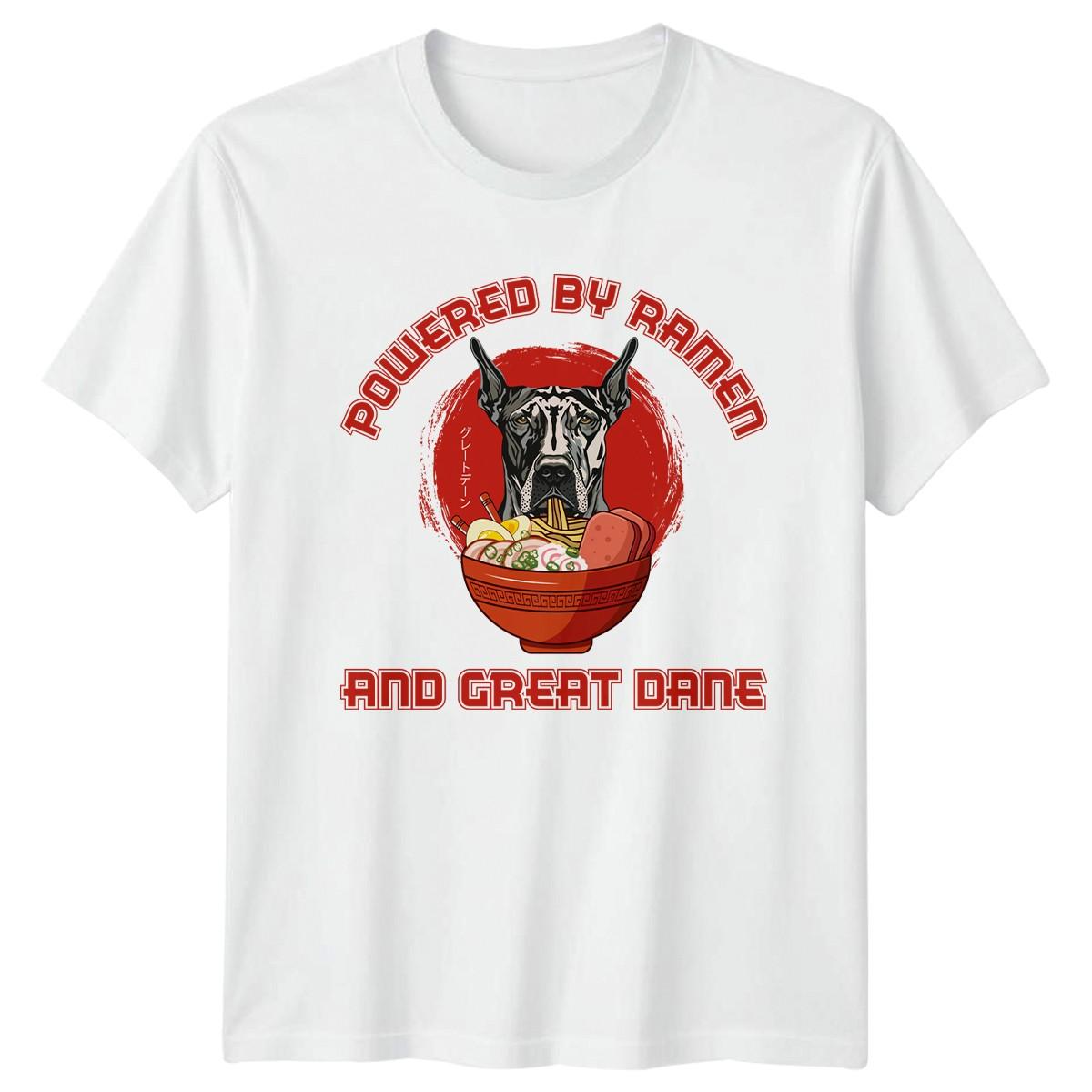 Powered By Ramen And Great T-Shirt Pet Owner Birthday Gift For Him And Her XXL