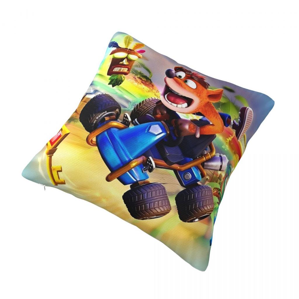 Crashs Bandicoots Cartoon Pillow Covers Merchandise Soft Cushion Cover Decoration Video Game Pillow Case Home Multiple Sizes