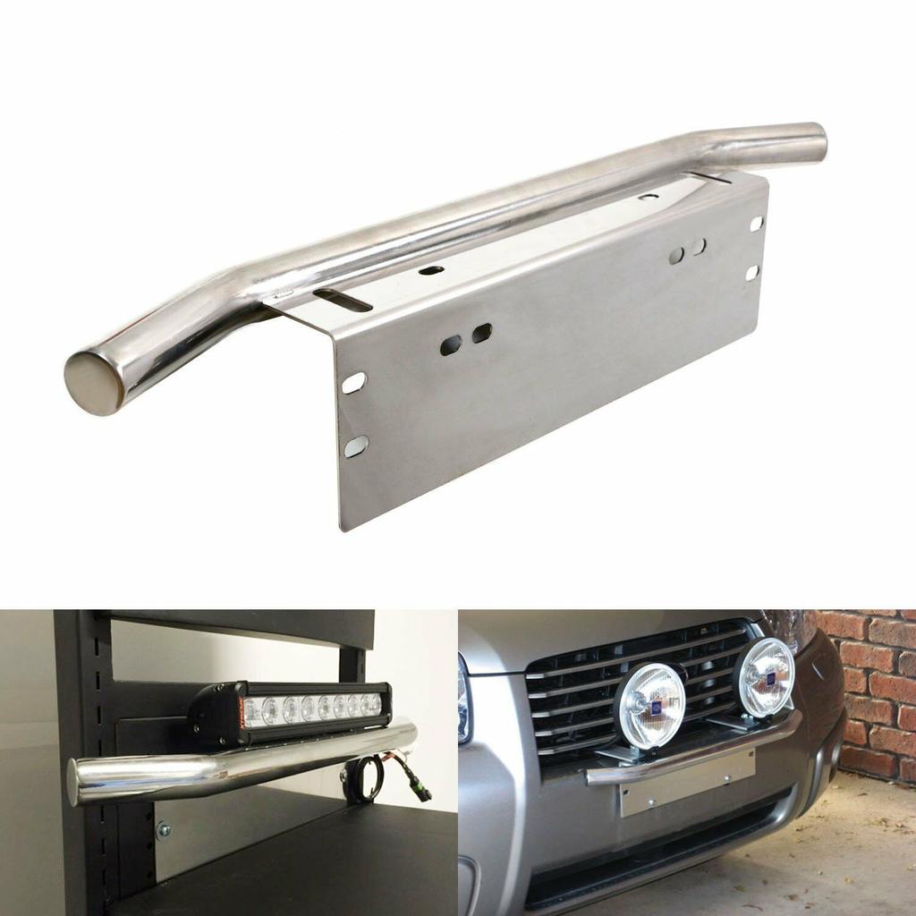 23" Chromovaný Bull Bar Přední Nárazník Držák SPZ Držák Pracovních Světel