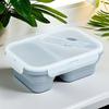 Rectangle Foldable Lunch Box Airtight Food Storage Container Silicone Lunch Box  Student