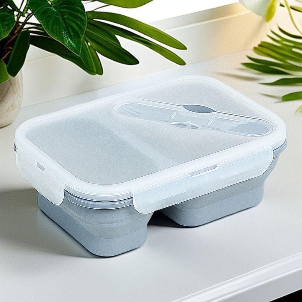 Airtight Foldable Lunch Box Large Capacity Food Storage Container Fresh Keeping Box  Camping