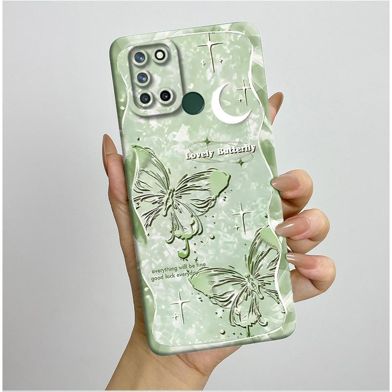 Phone Case For Realme 7I RMX2103 C17 Shockproof Case For Realme C17 Pretty Flowers Liquid Soft Silicone Back Cover Bumper Fundas