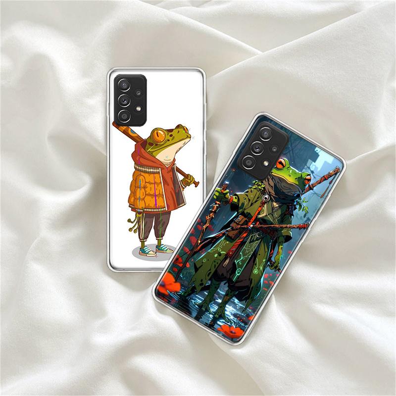 Cute Mouse Axolotl Frog Wizard Phone Case for Samsung A54 A57 A37 A17 A14 A15 A12 A24 A34 A55 A35 A25 A52S A07 A05S A04S A22 A32