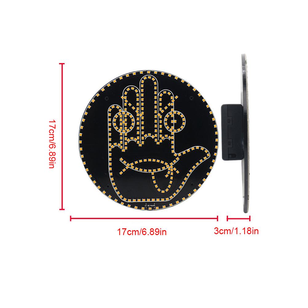 Creative Fun Trei Modele Gesturi Lampă Interior Mașină Parbriz Spate LED Semn de Gest cu Degetul Mijlociu Semn de Avertisment Lumină de Frână