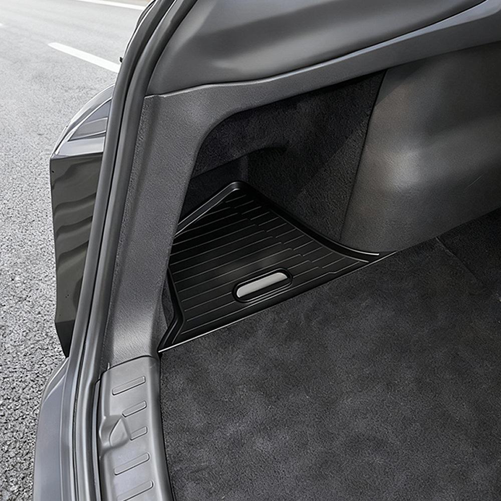 For Tesla Model Y Juniper 2025 2026 Car Rear Luggage Side Storage Box TPE Luggage Storage Box Organizer Car Interior Accessories